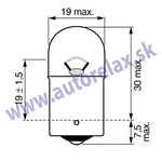 Autožiarovka 12V R5W BA15s ELTA