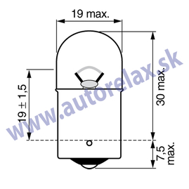 Autožiarovka 12V R5W BA15s ELTA