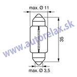 Autožiarovka 12V C10W SV8,5-8 NARVA