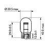 Autožiarovka 12V W21/5W W3X16d číra VISION PRO