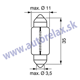 Autožiarovka 12V C5W 5W SV8,5-8 NARVA