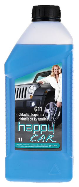 Kvapalina do chladiča G11 HAPPY CAR zeleno-modrá koncentrát 1L 