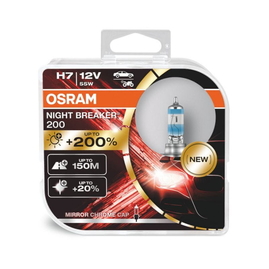 Autožiarovka 12V H7 55W PX26d +200% Night Breaker 200 OSRAM, pár