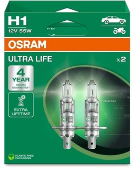 Autožiarovka 12V H1 55W P14,5s ULTRA LIFE OSRAM, pár