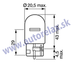 Autožiarovka 12V W21 W3x16d HELLA