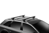 Strešný nosič JEEP Cherokee (KJ), 5-dv SUV, 2005-2007, zvýšené lyžiny, Thule WingBar Evo black