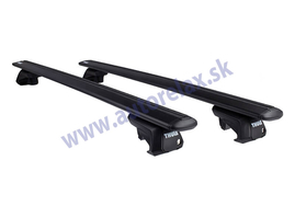 Strešný nosič JEEP Cherokee (KK), 5-dv SUV, 2008-2013, zvýšené lyžiny, Thule WingBar Evo black