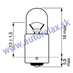 Autožiarovka 6V 2W Ba9s Autolamp