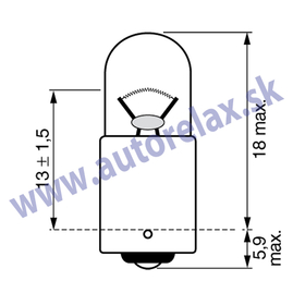 Autožiarovka 6V 2W Ba9s Autolamp