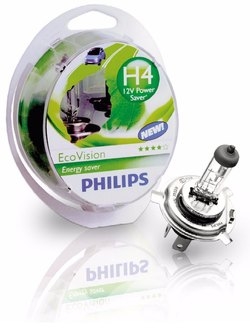 Autožiarovka 12V H4 60/55W P43t LONG LIFE EcoVision, sada 2ks, PHILIPS