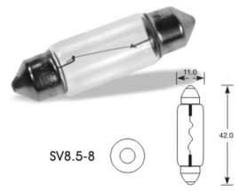 Autožiarovka 12V 10W Sv8,5-8 11x42mm ELTA