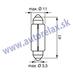 Autožiarovka 12V K10W SV8,5-8 NARVA 