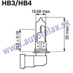 Autožiarovka 12V HB4 51W P22d NARVA