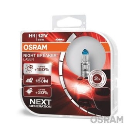 Autožiarovka 12V H1 55W P14,5s +150% Night Breaker LASER OSRAM, pár