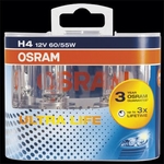 Autožiarovka 12V H4 60/55W P43t ULTRA LIFE OSRAM, pár