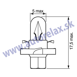 Autožiarovka 12V 1,2W BX8,4d NARVA