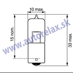 Autožiarovka 12V 2W Ba9s ELTA